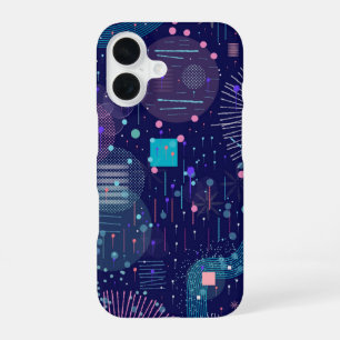 Deep Blue Dreams Abstract Art iPhone 16 Case