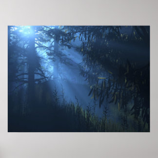 Deep 'Blue Forest Poster
