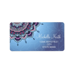 Deep Blue Glow Mandala ID361 Label