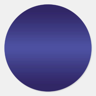 Deep Blue Gradient Blank Classic Round Sticker