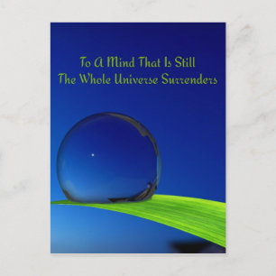 Deep Blue Harmonious Moon With Dewdrop Postcard