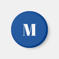 Deep Blue Initial Letter Monogram Modern Stylish