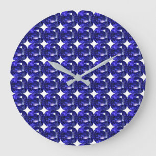 Deep Blue Large Clock