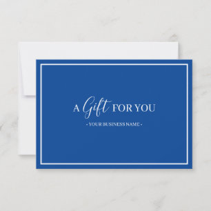 Deep Blue Line Frame Customised Gift Certificate