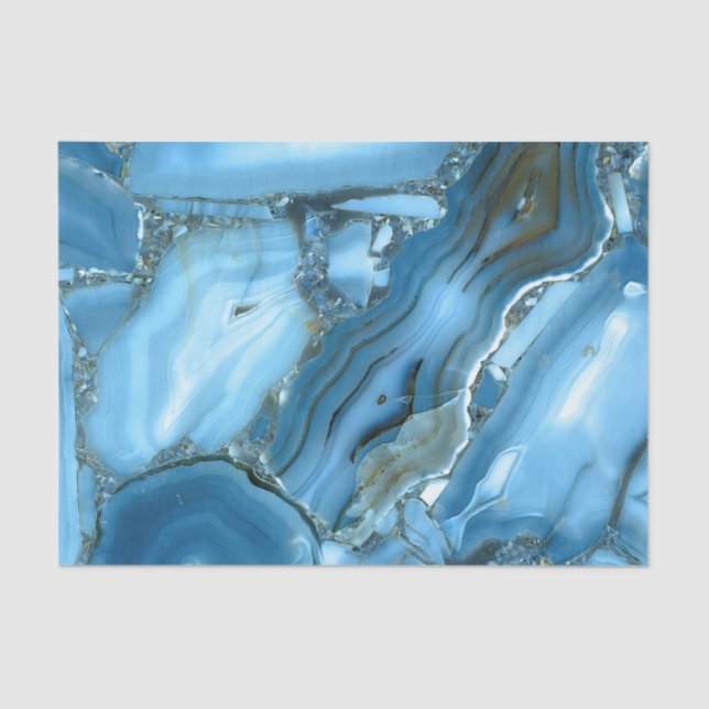 Deep Blue Marble Tissue Paper (Front)