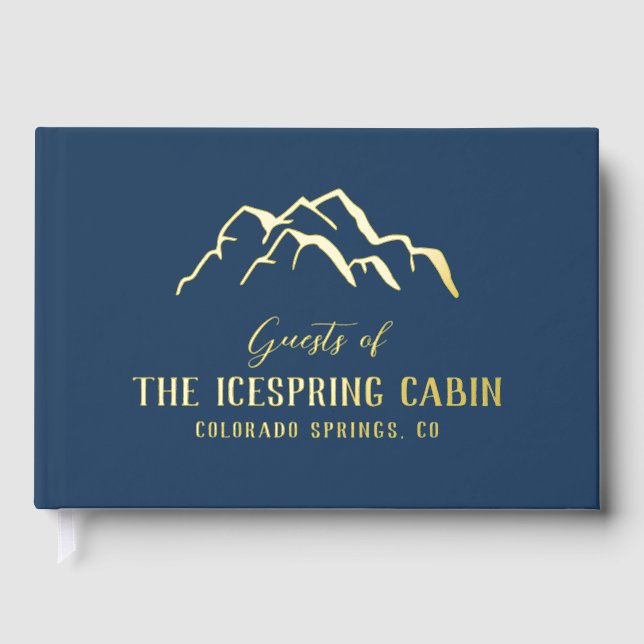 Deep Blue Mountain Tops Cabin Guest Book (Front)