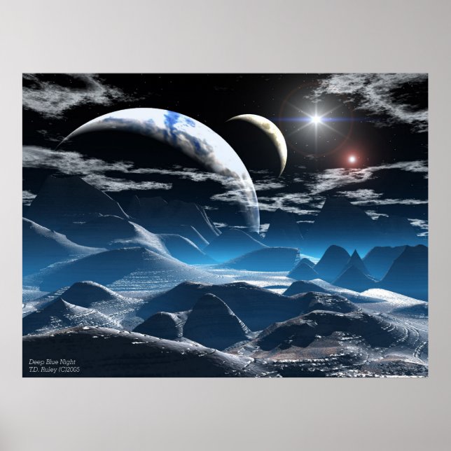 Deep Blue Nights Poster (Front)