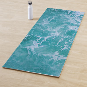 Deep Blue Ocean Waves Yoga Mat