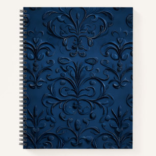 Deep Blue Ornate Pattern Notebook
