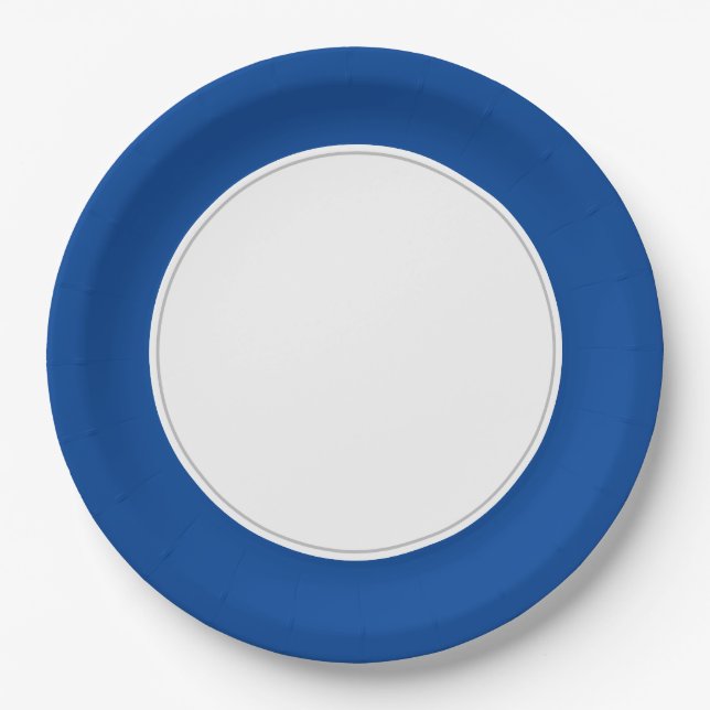 Deep Blue Paper Plates (Front)