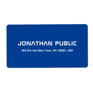 Deep Blue Personalised Modern Simple Template