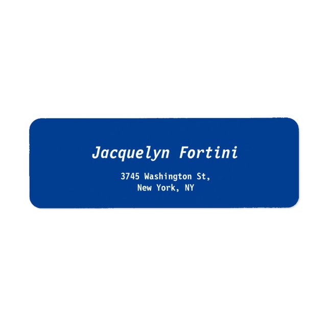 Deep Blue Plain Elegant Modern Minimalist Simple (Front)