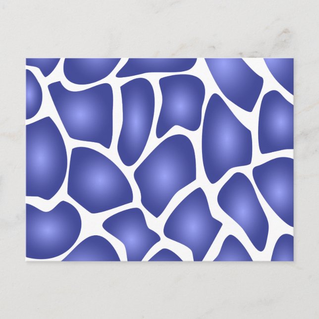 Deep Blue Random Mosaic Pattern Postcard (Front)