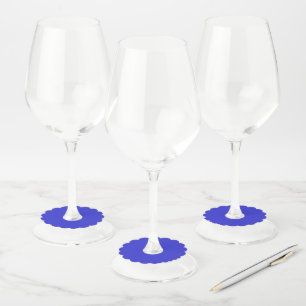 Deep Blue Scallop  Wine Glass Tag