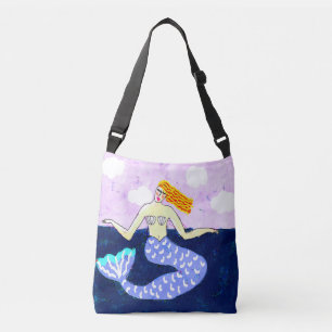 Deep Blue Sea Mermaid Crossbody Bag