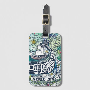 Deep Blue Sea  Never Stop Exploring Luggage Tag