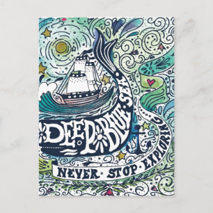 Deep Blue Sea  Never Stop Exploring Postcard