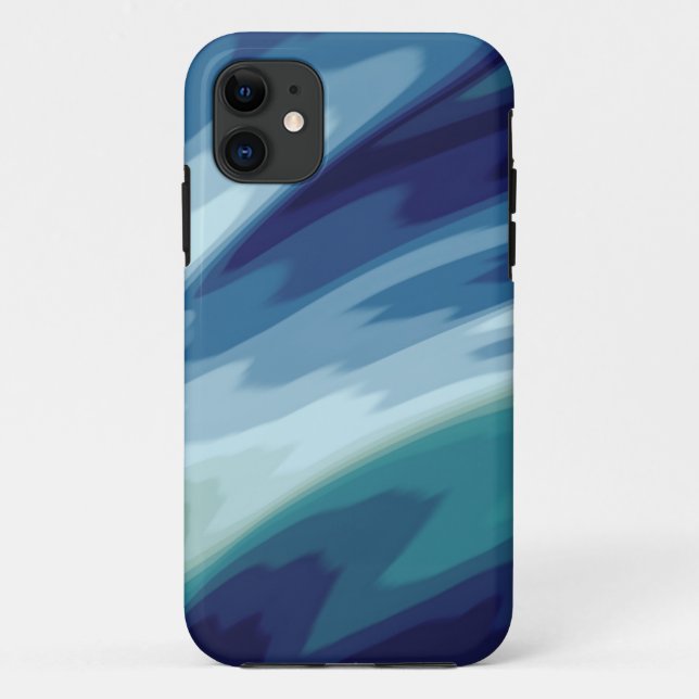 Deep Blue Sea Ocean Waves Water Pattern Case-Mate iPhone Case (Back)