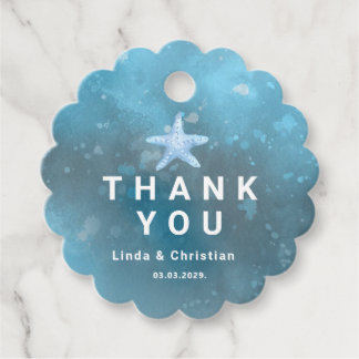 Deep Blue Sea Summer Wedding  Favour Tags