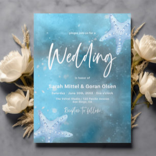 Deep Blue Sea Wedding  Invitation