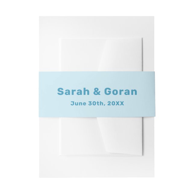 Deep Blue Sea Wedding  Invitation Belly Band (Front Example)