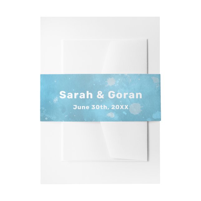 Deep Blue Sea Wedding  Invitation Belly Band (Front Example)
