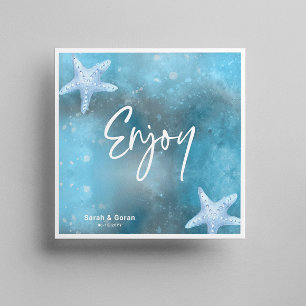 Deep Blue Sea Wedding Napkin