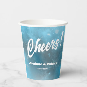 Deep Blue Sea Wedding Paper Cups