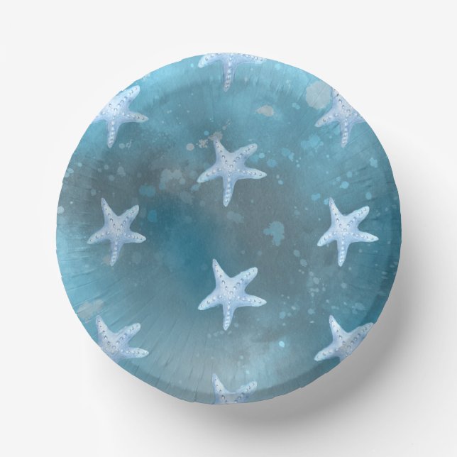 Deep Blue Sea Wedding  Paper Plate (Front)