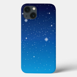 Deep Blue Starry Night Sky iPhone 13 Case