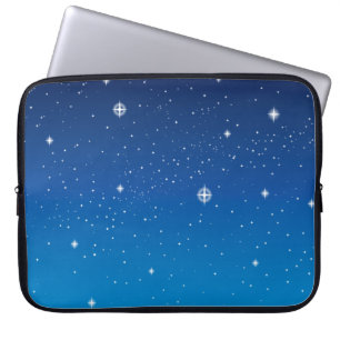 Deep Blue Starry Night Sky Laptop Sleeve