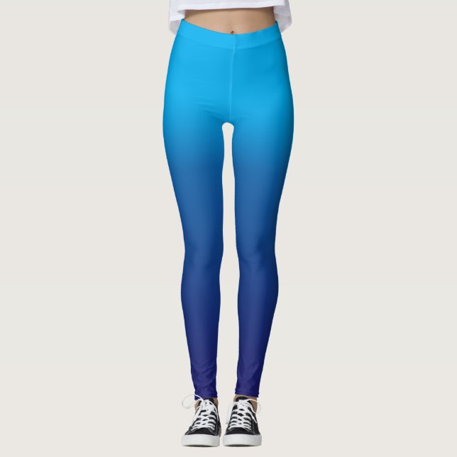 Deep blue texture leggings (Front)