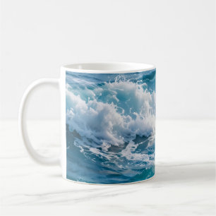 Deep Blue Tropical ocean waves-power full sea Coffee Mug