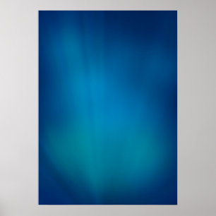 Deep Blue Underwater Glow Poster