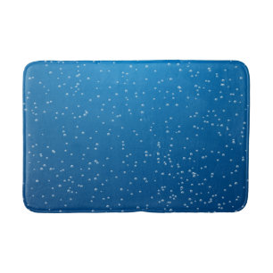 Deep Blue Water and Tiny Bubbles Bath Mat