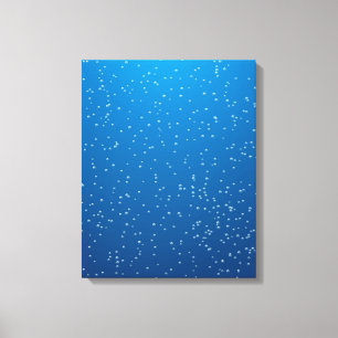 Deep Blue Water and Tiny Bubbles Canvas Print