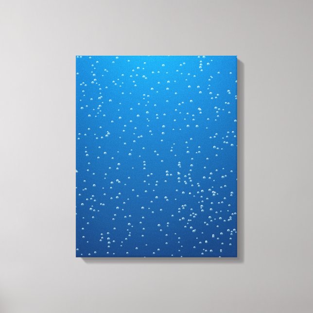 Deep Blue Water and Tiny Bubbles Canvas Print (Front)