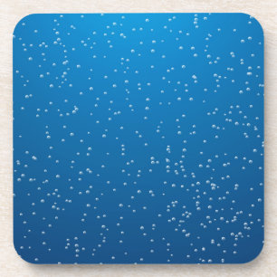 Deep Blue Water and TIny Bubbles Coaster