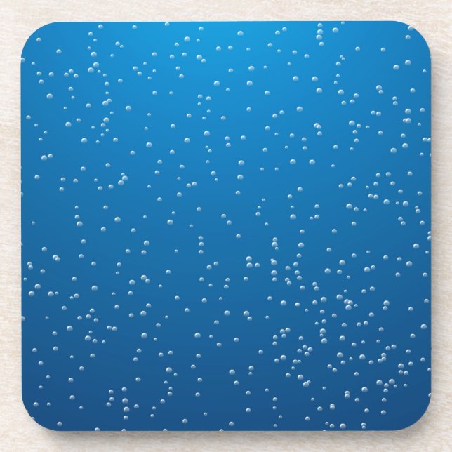 Deep Blue Water and TIny Bubbles Coaster (Front)