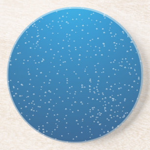 Deep Blue Water and TIny Bubbles Coaster