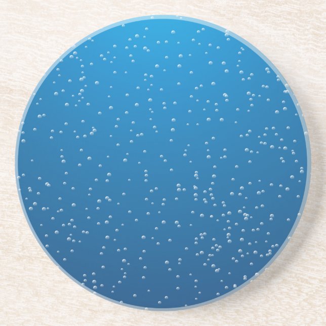 Deep Blue Water and TIny Bubbles Coaster (Front)