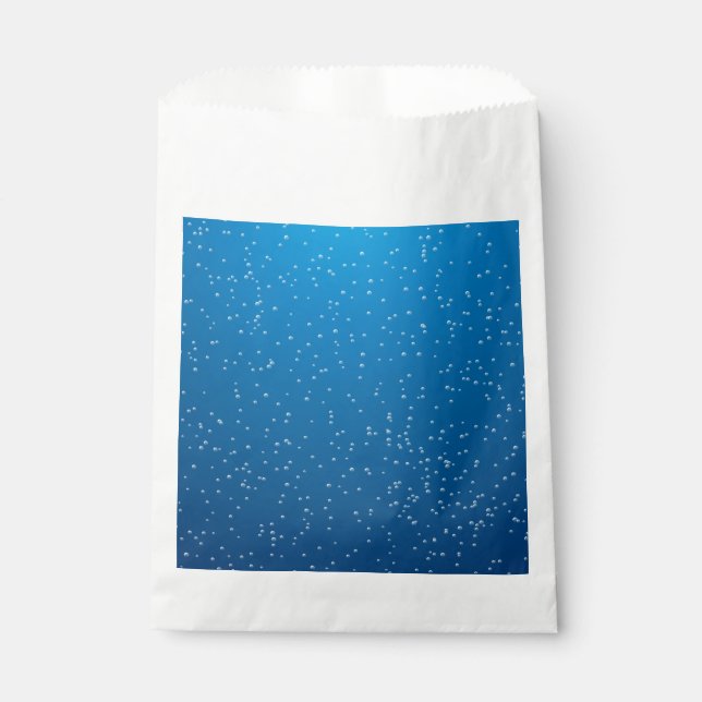 Deep Blue Water and Tiny Bubbles Favour Bags (Front)