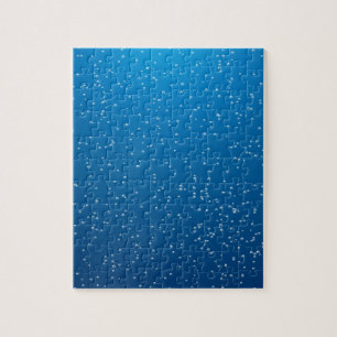 Deep Blue Water and TIny Bubbles Jigsaw Puzzle