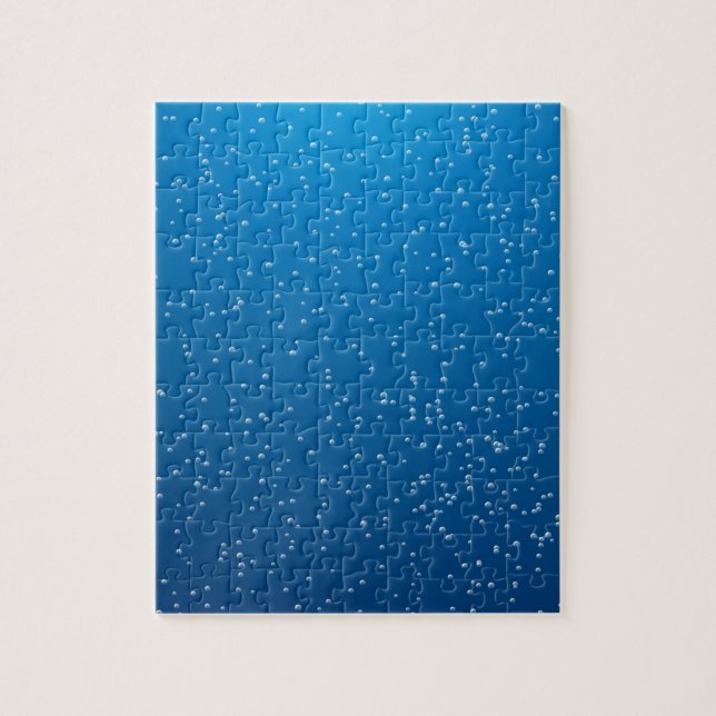 Deep Blue Water and TIny Bubbles Jigsaw Puzzle (Vertical)