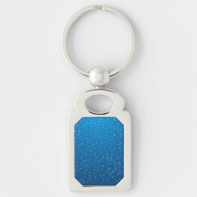 Deep Blue Water and Tiny Bubbles Key Ring (Front)