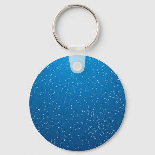 Deep Blue Water and TIny Bubbles Key Ring