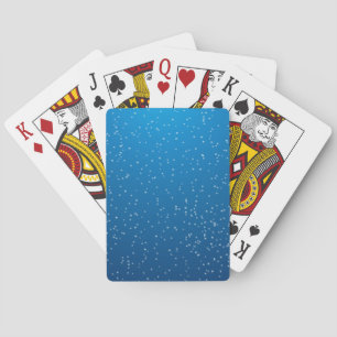 Deep Blue Water and TIny Bubbles Playing Cards
