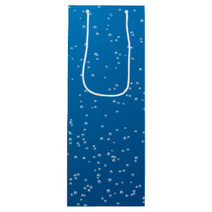 Deep Blue Water and Tiny Bubbles Wine Gift Bag