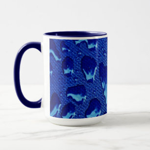 Deep Blue Water Droplets Mug