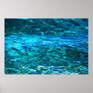 Deep blue waters poster